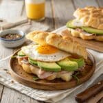 Cloud Bread Breakfast Sandwich with Egg and Avocado