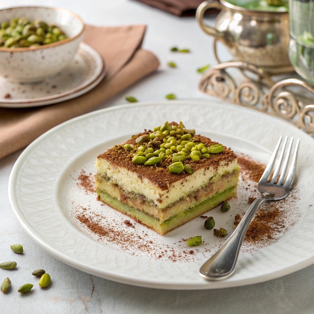 Unlock the Secret to the Ultimate Pistachio Tiramisu: A Decadent No-Bake Delight 10 Slice of pistachio tiramisu