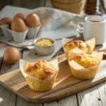 baked egg food challenge muffins on breakfast table