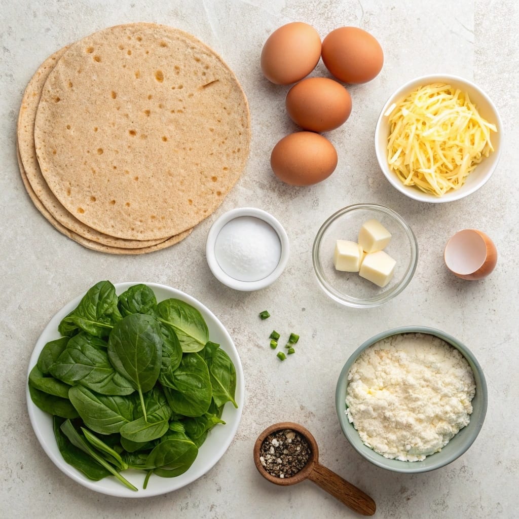 Cottage Cheese Egg Tortilla Quiche: A High-Protein Twist on a Classic Breakfast 8 Ingredients for making cottage cheese egg tortilla quiche