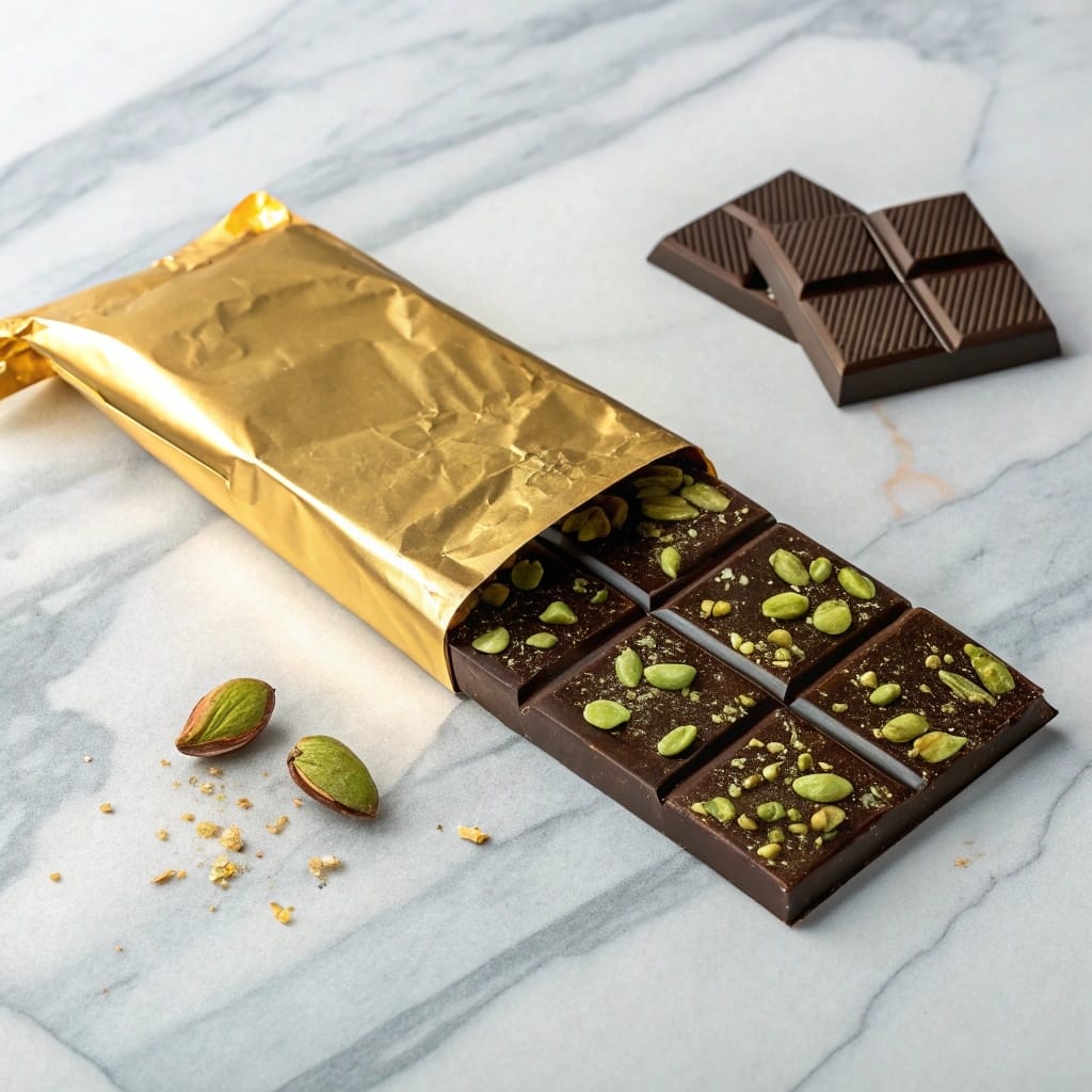 Dubai chocolate bar gluten free luxury vegan treat
