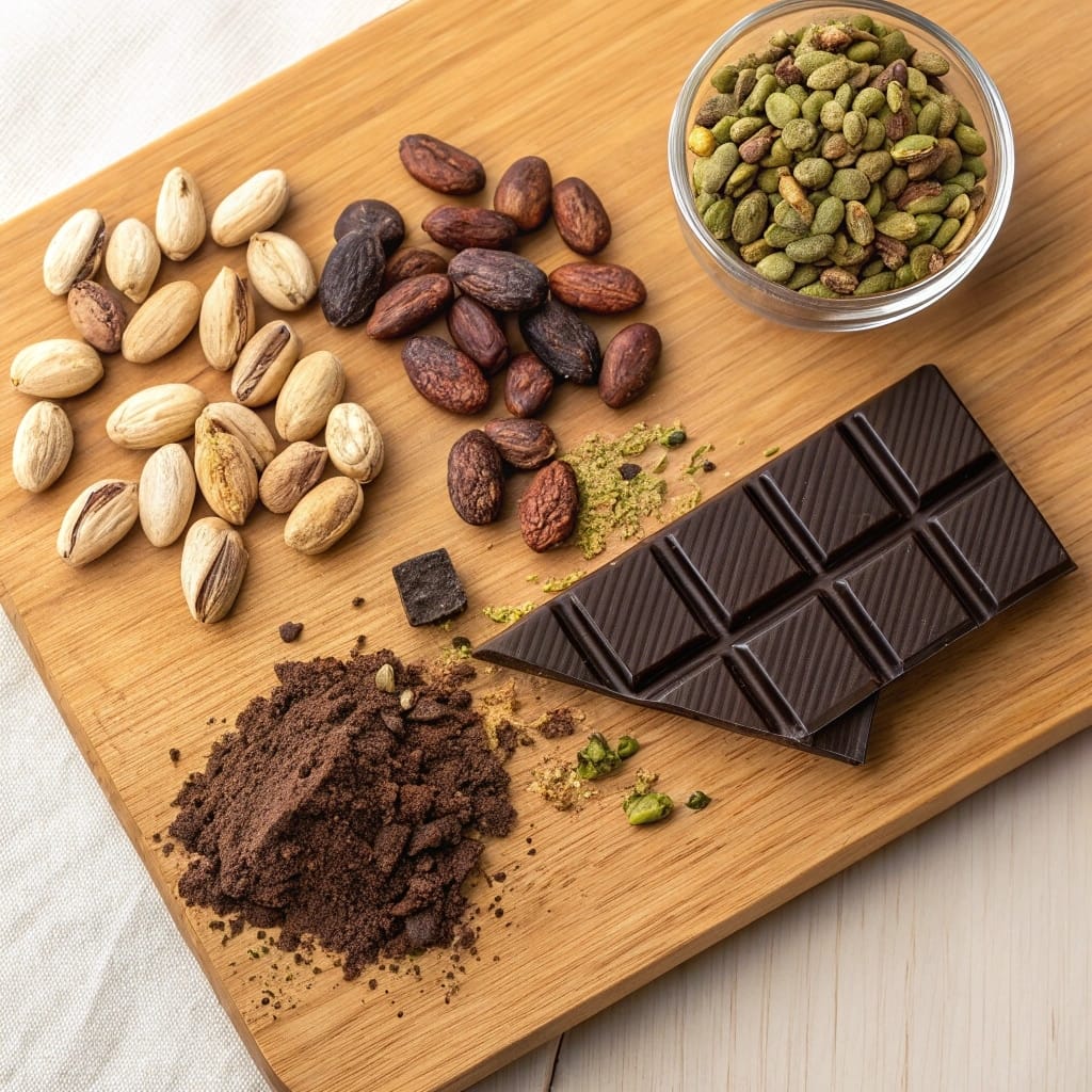Is the Dubai Chocolate Bar Gluten Free? The Truth Behind This Best-Selling Treat 6 gluten free chocolate bar ingredients pistachios raw cacao