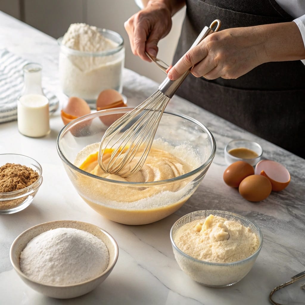 French Toast Muffins Without Bread: A Crispy, Fluffy Breakfast Twist 8 Mixing batter for French toast muffins