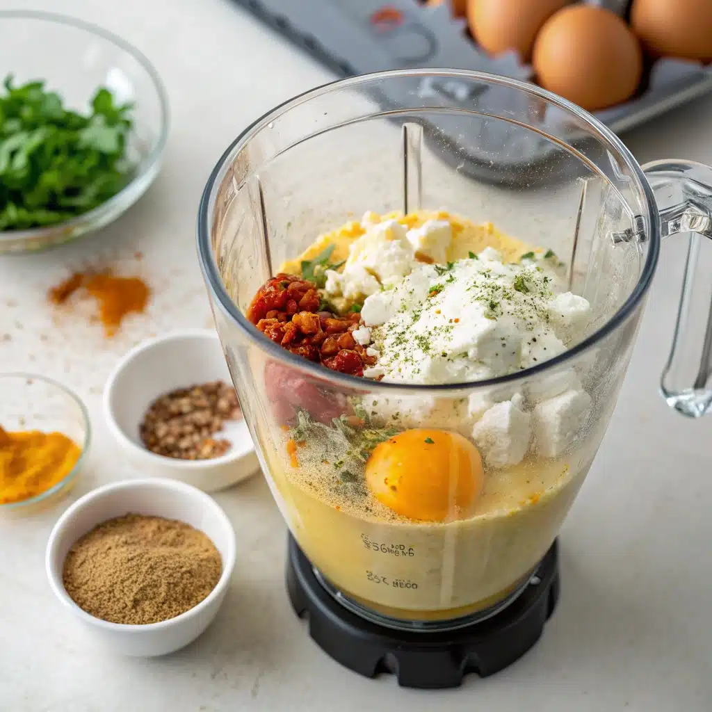 Cottage Cheese Egg Tortilla Quiche: A High-Protein Twist on a Classic Breakfast 10 Blending eggs and cottage cheese for quiche filling